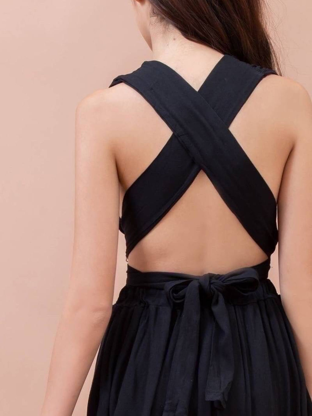 Karon Multiway Romper — Black (detail)