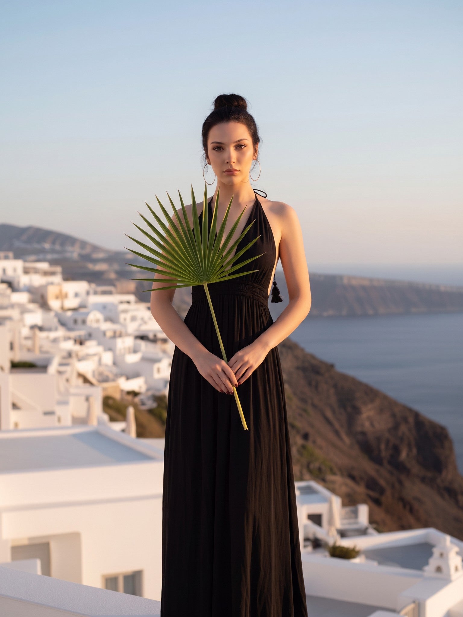 Surin Keyhole Maxi Dress — Black